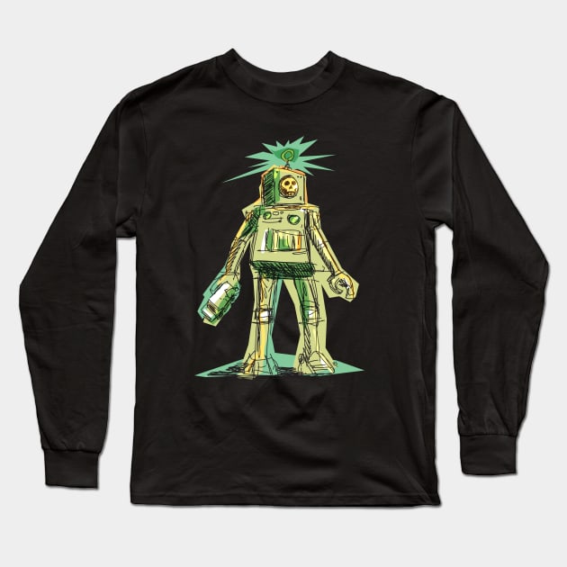 SkullBot Long Sleeve T-Shirt by zerostreet